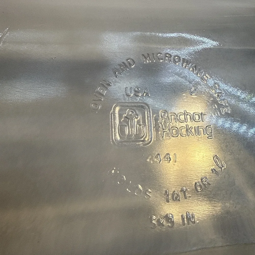 Anchor Hocking Baking Dish With Stand, 1 Quart, Vintage, Clear